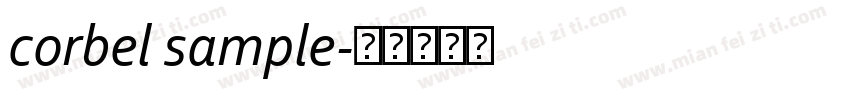 corbel sample字体转换
